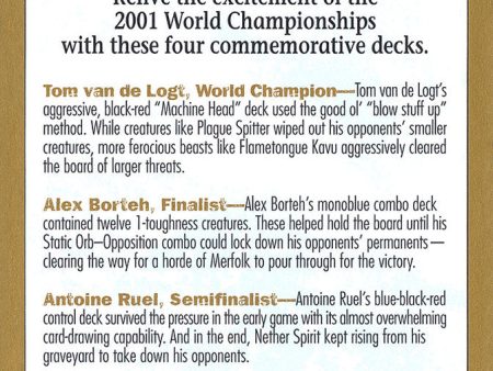 2001 World Championships Ad [World Championship Decks 2001] For Sale